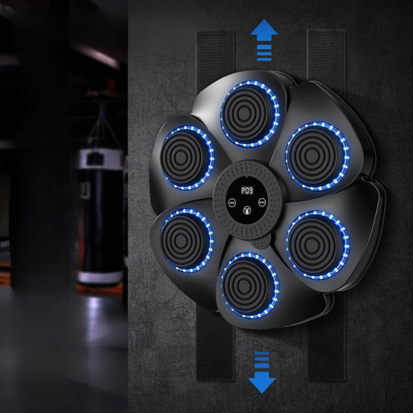 Настенный боксерский тренажер с LED подсветкой музыкальный Боксерская Bluetooth мишень для бокса и отработки ударов Настенный боксерский тренажер с LED подсветкой музыкальный Боксерская Bluetooth мишень для бокса и отработки ударов