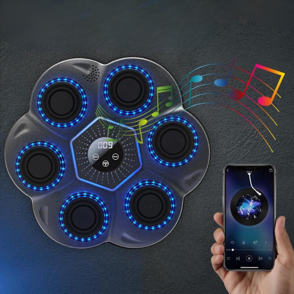Настенный боксерский тренажер с LED подсветкой музыкальный Боксерская Bluetooth мишень для бокса и отработки ударов Настенный боксерский тренажер с LED подсветкой музыкальный Боксерская Bluetooth мишень для бокса и отработки ударов