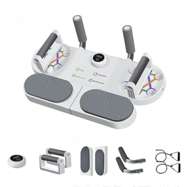 Платформа доска для отжиманий и планки Multifunctional Push Up Board Тренажер стойка с эспандерами и таймером Платформа доска для отжиманий и планки Multifunctional Push Up Board Тренажер стойка с эспандерами и таймером