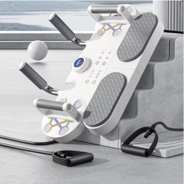 Платформа доска для отжиманий и планки Multifunctional Push Up Board Тренажер стойка с эспандерами и таймером Платформа доска для отжиманий и планки Multifunctional Push Up Board Тренажер стойка с эспандерами и таймером