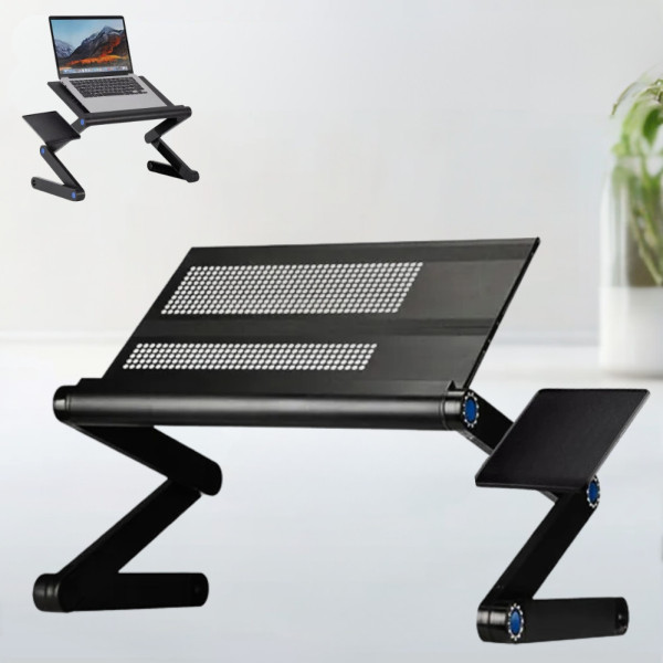 Столик трансформер для ноутбука многофункциональный Laptop Table Т9 Стол-подставка металлический складной