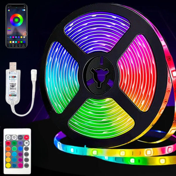 Светодиодная USB лента с динамическими режимами Светодиодное RGB освещение на самоклейке с пультом