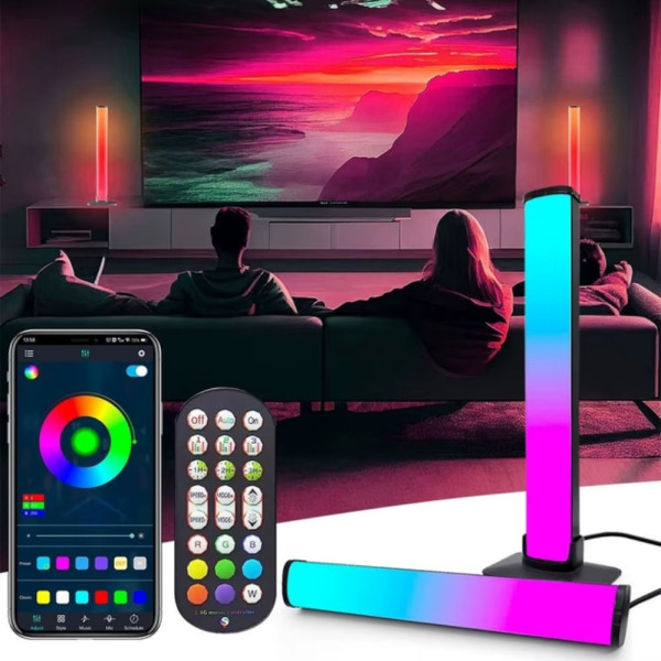 Светодиодные панели RGB Настольные светильники 10W с APP SMART и пультом Фоновый LED свет комплект 2 шт Светодиодные панели RGB Настольные светильники 10W с APP SMART и пультом Фоновый LED свет комплект 2 шт
