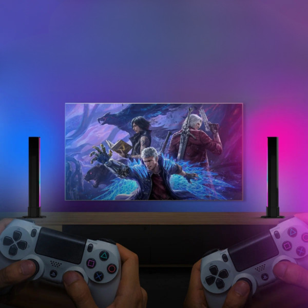 Светодиодные панели RGB Настольные светильники 10W с APP SMART и пультом Фоновый LED свет комплект 2 шт Светодиодные панели RGB Настольные светильники 10W с APP SMART и пультом Фоновый LED свет комплект 2 шт