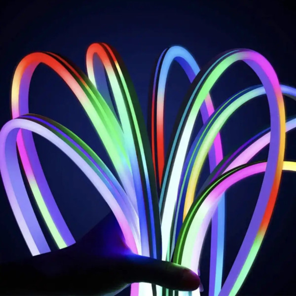 Світлодіодна LED стрічка RGB 2 м Розумна неонова стрічка із синхронізацією музики Гнучкий неон
