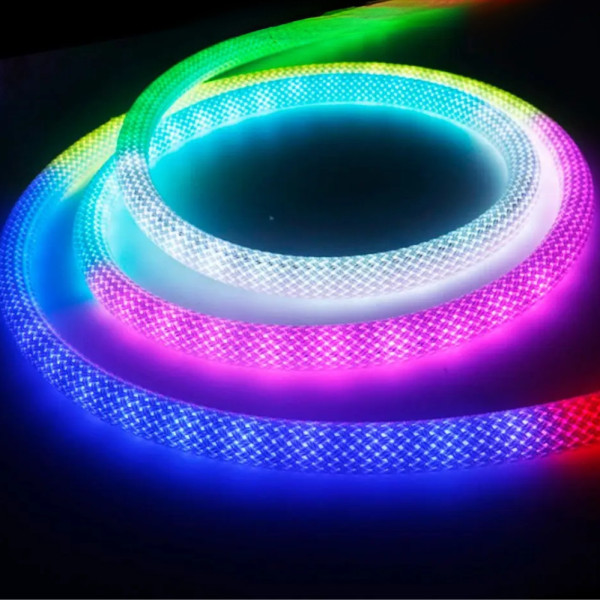 Гнучкий неон 5 м Розумна неонова LED стрічка луската з пультом у вигляді каната Гнучкий неон 5 м Розумна неонова LED стрічка луската з пультом у вигляді каната
