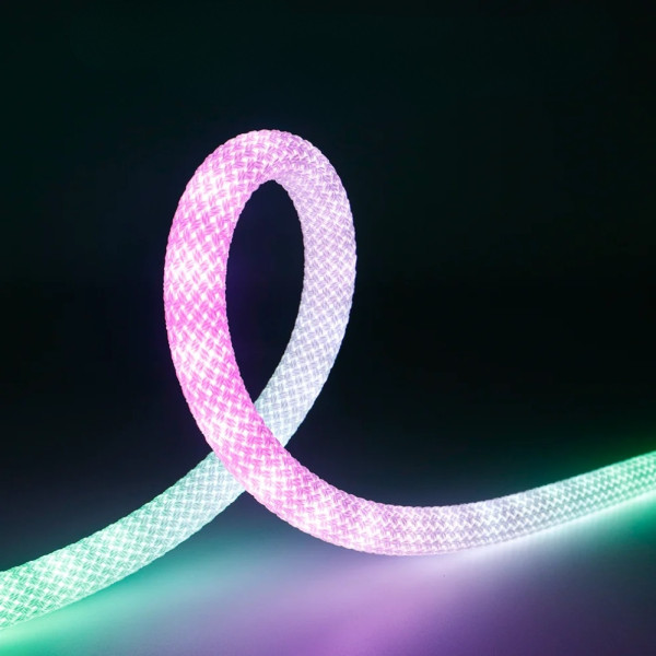 Гнучкий неон 5 м Розумна неонова LED стрічка луската з пультом у вигляді каната Гнучкий неон 5 м Розумна неонова LED стрічка луската з пультом у вигляді каната