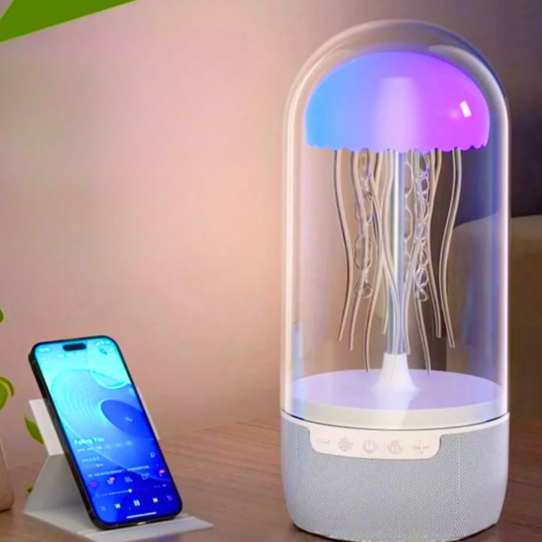 Портативная Bluetooth колонка Медуза Ночник с RGB подсветкой Беспроводная колонка светильник