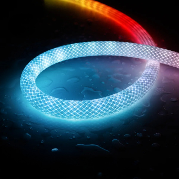 Гнучкий неон 5 м Розумна неонова LED стрічка луската з пультом у вигляді каната Гнучкий неон 5 м Розумна неонова LED стрічка луската з пультом у вигляді каната