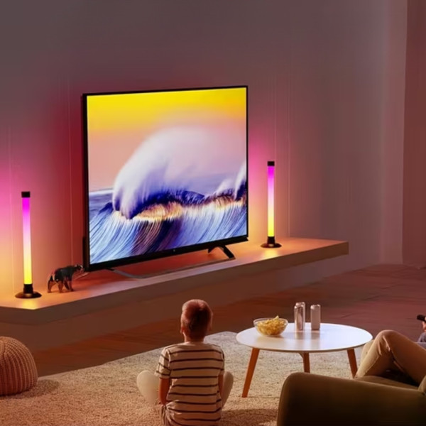 Светодиодные LED торшеры настольные RGB светильники Лампы с пультом регулировкой яркости и синхронизацией музыки Фоновое освещение