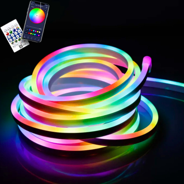 Светодиодная LED лента RGB 10 м Умная неоновая лента с синхронизацией музыки Гибкий неон