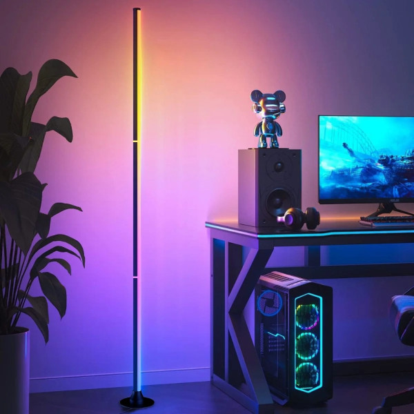 Светодиодные RGB торшеры напольные LED светильники сборные Лампы с пультом регулировкой яркости и синхронизацией музыки