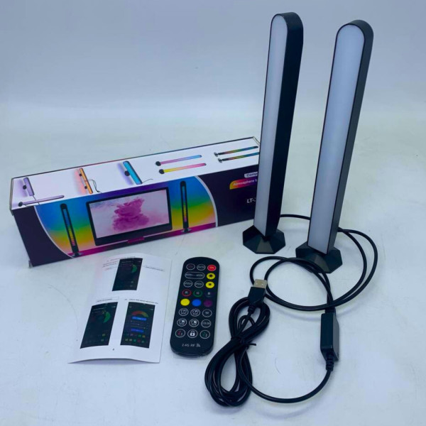 Світлодіодні RGB панелі Настільні світильники з APP SMART та пультом LT-22 Фонове LED світло комплект 2 шт Світлодіодні RGB панелі Настільні світильники з APP SMART та пультом LT-22 Фонове LED світло комплект 2 шт