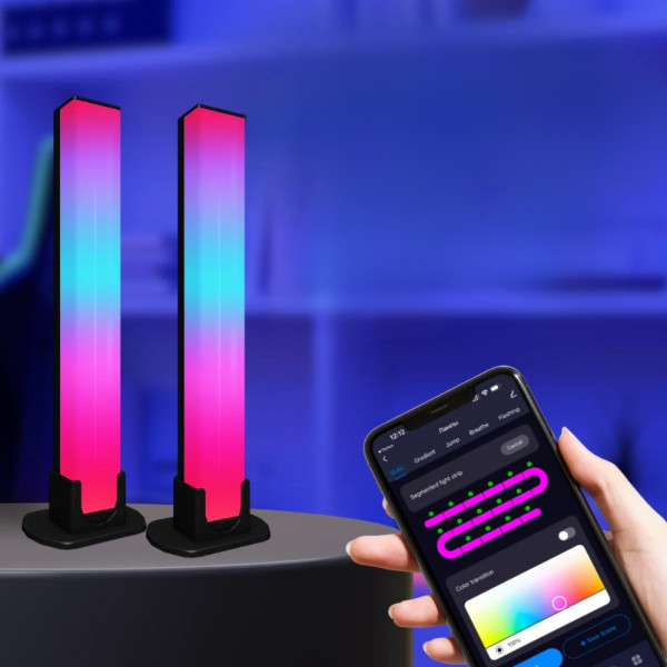 Светодиодные панели RGB Настольные светильники 10W с APP SMART и пультом Фоновый LED свет комплект 2 шт Светодиодные панели RGB Настольные светильники 10W с APP SMART и пультом Фоновый LED свет комплект 2 шт