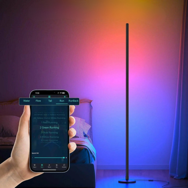Светодиодные RGB торшеры напольные LED светильники сборные Лампы с пультом регулировкой яркости и синхронизацией музыки