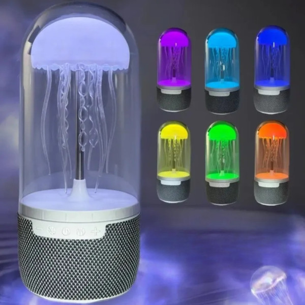 Портативная Bluetooth колонка Медуза Ночник с RGB подсветкой Беспроводная колонка светильник Портативная Bluetooth колонка Медуза Ночник с RGB подсветкой Беспроводная колонка светильник