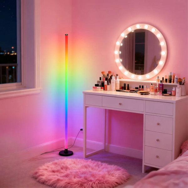 Светодиодные RGB торшеры напольные LED светильники сборные Лампы с пультом регулировкой яркости и синхронизацией музыки