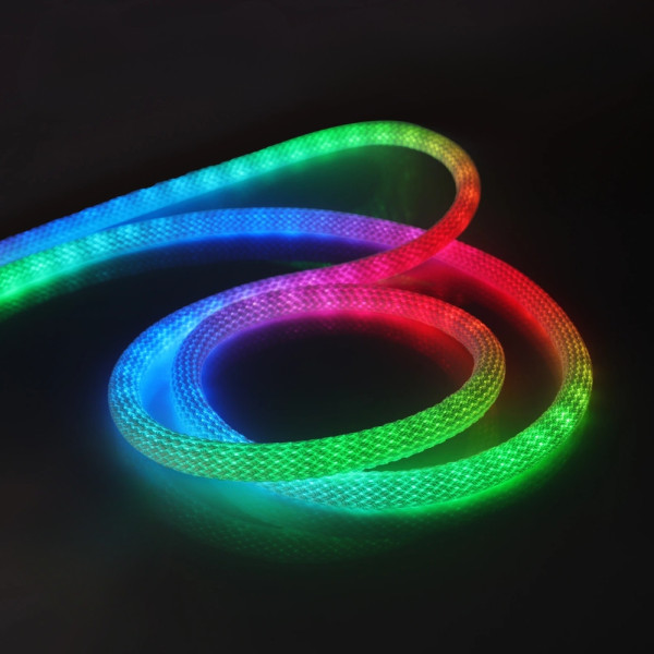 Гнучкий неон 5 м Розумна неонова LED стрічка луската з пультом у вигляді каната Гнучкий неон 5 м Розумна неонова LED стрічка луската з пультом у вигляді каната