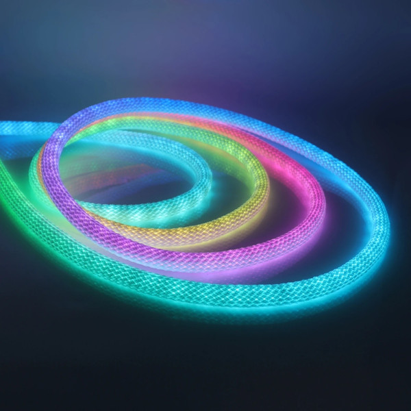 Гнучкий неон 5 м Розумна неонова LED стрічка луската з пультом у вигляді каната Гнучкий неон 5 м Розумна неонова LED стрічка луската з пультом у вигляді каната