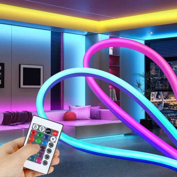 Светодиодная LED лента RGB 3 м Умная неоновая лента с синхронизацией музыки Гибкий неон