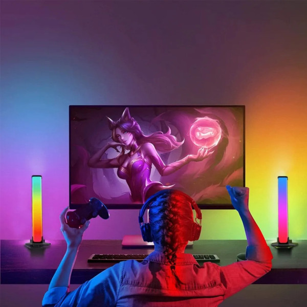 Светодиодные панели RGB Настольные светильники 10W с APP SMART и пультом Фоновый LED свет комплект 2 шт Светодиодные панели RGB Настольные светильники 10W с APP SMART и пультом Фоновый LED свет комплект 2 шт