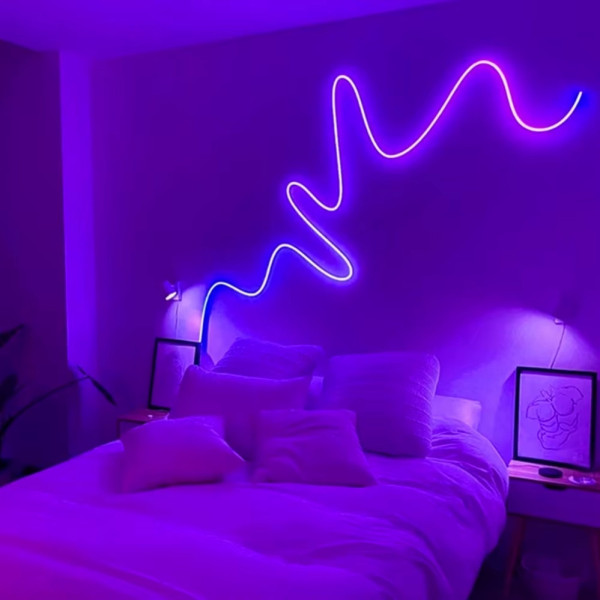 Светодиодная LED лента RGB 3 м Умная неоновая лента с синхронизацией музыки Гибкий неон