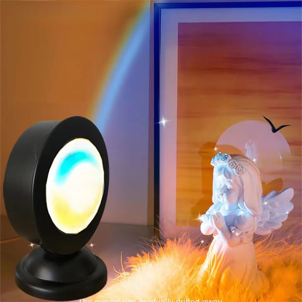 Проекционный мини светильник Sunset Lamp с пультом USB проектор атмосферная RGB лампа разноцветная Проекционный мини светильник Sunset Lamp с пультом USB проектор атмосферная RGB лампа разноцветная