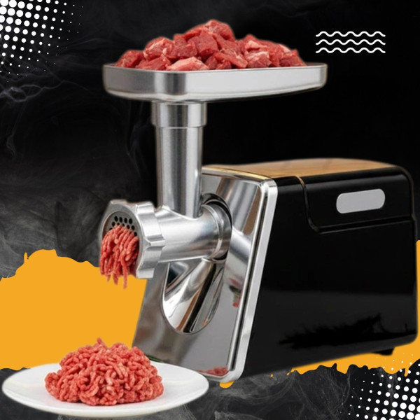 Мясорубка электрическая Hoffmans HM-280 Шнековая электромясорубка 2000W домашняя кухонная мясорубка для фарша Черная