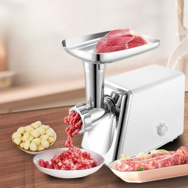 Электрическая мясорубка Hoffmans HM-280 Шнековая электромясорубка 2000W домашняя кухонная мясорубка для фарша Белая