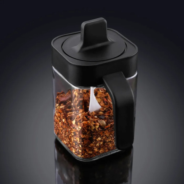 Набор баночек для хранения приправ и специй SpiceJar TLG028 Контейнеры для сыпучих на подставке 3 шт по 400 мл