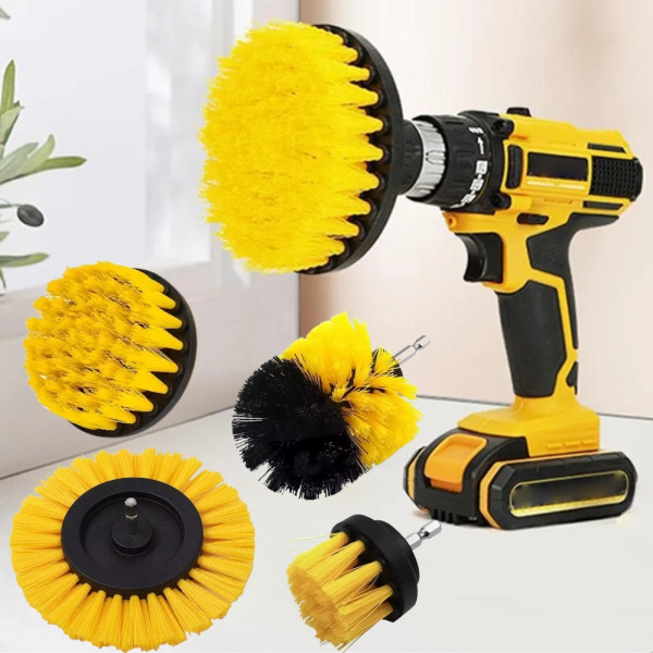 Набор щеток насадок на дрель Drill Brush Универсальный комплект щеток 5 шт для чистки и уборки авто и дома на шуруповерт