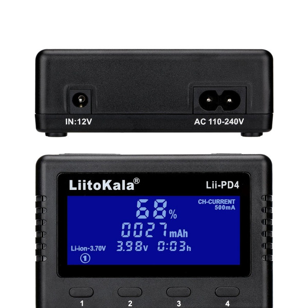Универсальное зарядное устройство на 4 слота LiitoKala Lii-PD4 для Li Ion Ni MH Ni Cd LiFePO4 Универсальное зарядное устройство на 4 слота LiitoKala Lii-PD4 для Li Ion Ni MH Ni Cd LiFePO4