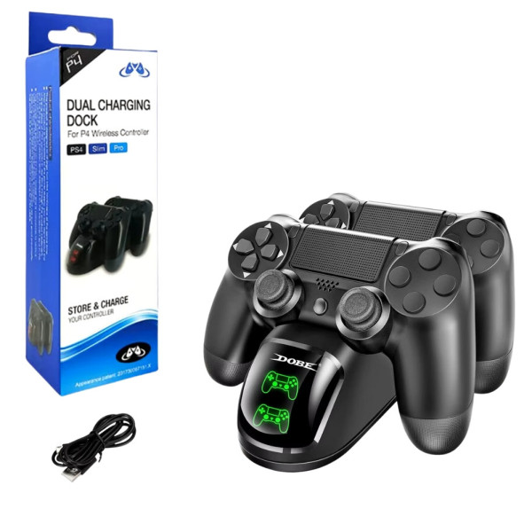 Зарядная док-станция DOBE ТР4-889 для джойстиков PS4 Slim Pro двойная подставка держатель зарядное устройство