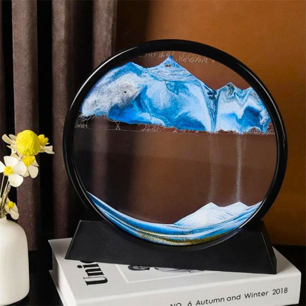Настольная 3D картина движущийся песок Moving Sandscapes Рамка с песком на подставке песочные часы