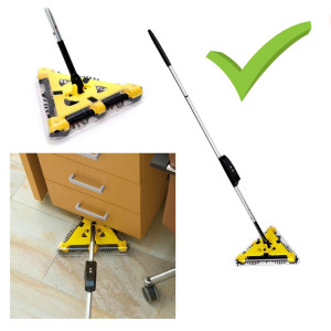 Электровеник Twister Sweeper (Твистер Свипер) электрощетка Ручной электрический турбовеник Желтый треугольный