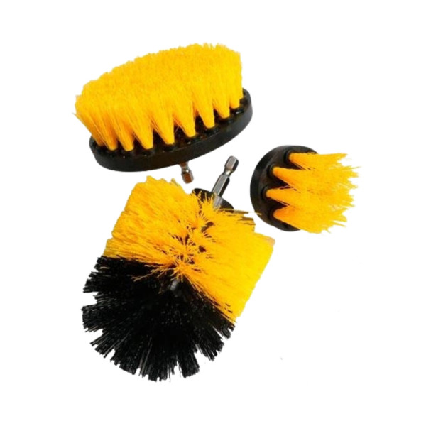 Щетки для чистки и уборки Насадки на дрель шуруповерт набор 3 шт Drill Brush для химчистки авто