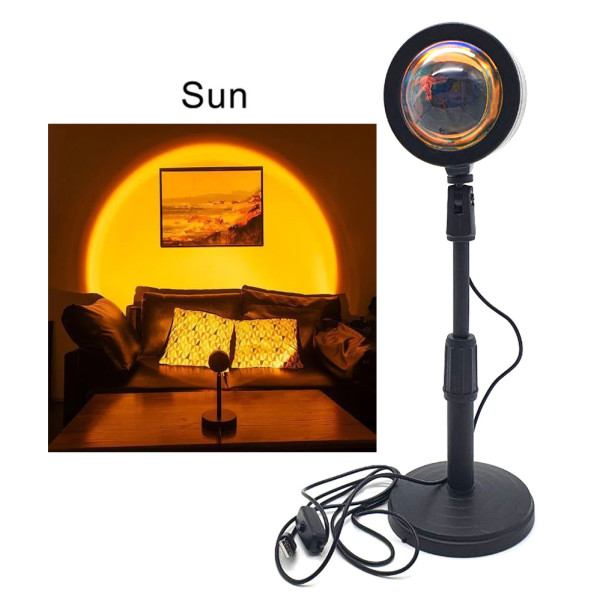 Sunset Lamp проекционный светильник желтый закат USB светильник проектор солнце атмосферная лампа для фото