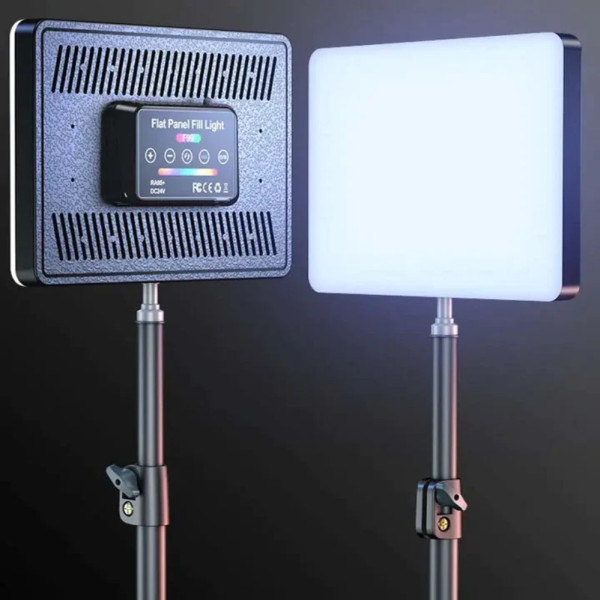 Светодиодная прямоугольная лампа 23х16см RGB F99 с пультом и штативом 2м студийный свет для фото и видеосъёмок