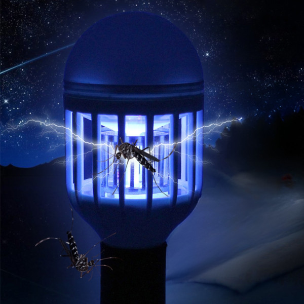 Лампа Светодиодная от комаров Зап Лайт LED Лампочка уничтожитель насекомых 9W Ловушка Антимоскитная Лампа Светодиодная от комаров Зап Лайт LED Лампочка уничтожитель насекомых 9W Ловушка Антимоскитная