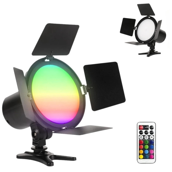 Світлодіодна RGB лампа відеосвітло JSL-216 з пультом LED прожектор для фото та відеозйомки