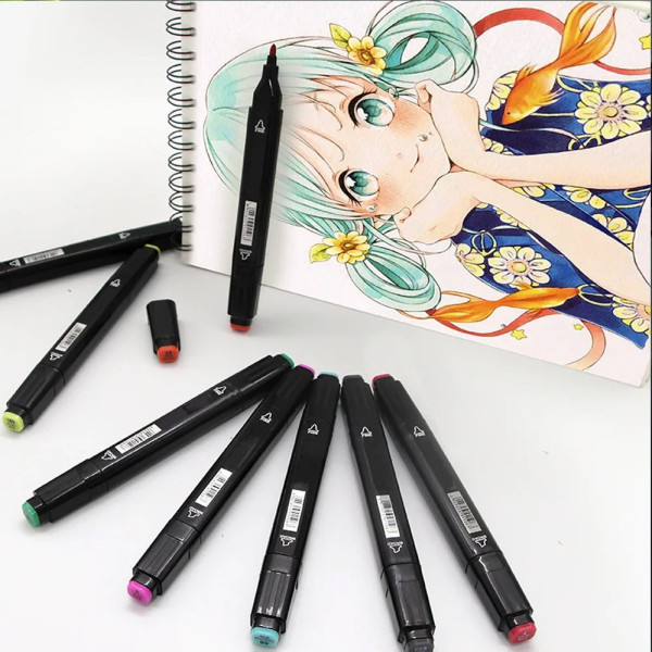 Скетч маркеры SKETCHMARKER 60 цветов Набор для рисования и дизайна двусторонних маркеров на спиртовой основе Скетч маркеры SKETCHMARKER 60 цветов Набор для рисования и дизайна двусторонних маркеров на спиртовой основе