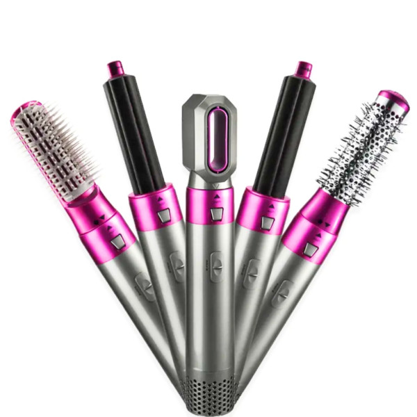 Фен стайлер​​​​​​​ 5 в 1 в подарочной коробке HAIR BRUSH щетка с насадками для завивки и укладки волос