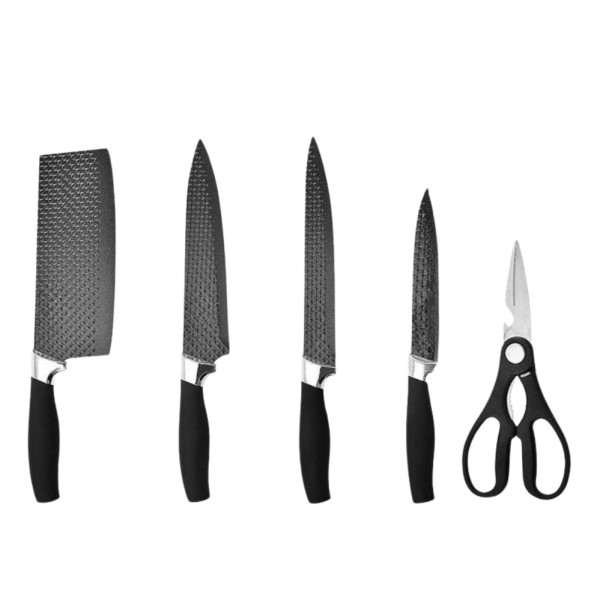 Набор ножей кухонных Knife set 8 предметов с подставкой и точилкой Набор ножей кухонных Knife set 8 предметов с подставкой и точилкой