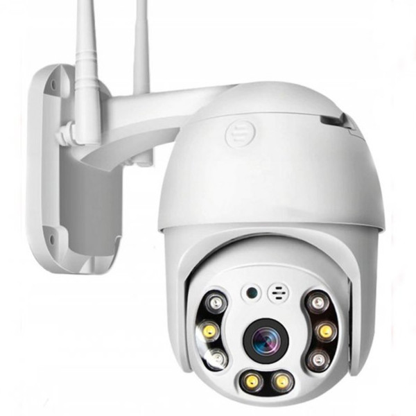 Поворотная уличная IP камера видеонаблюдения PTZ WiFi xm 2mp с удаленным доступом белая Поворотная уличная IP камера видеонаблюдения PTZ WiFi xm 2mp с удаленным доступом белая