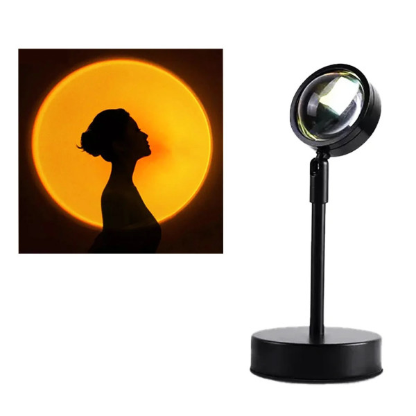 Проекционный светильник Sunset Lamp закат USB проектор атмосферная лампа для фото металлическая