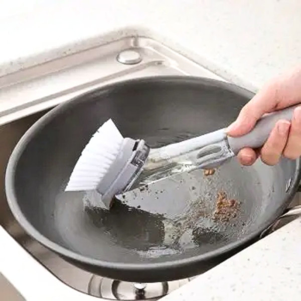 Щетка с дозатором для мытья посуды Automatic Decontamination Wok Brush многофункциональная с насадками Щетка с дозатором для мытья посуды Automatic Decontamination Wok Brush многофункциональная с насадками