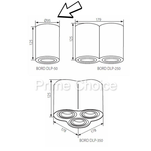 Светодиодный накладной точечный светильник спот белый 25 Вт Kanlux Bord DLP50W, Точечные накладные светильники