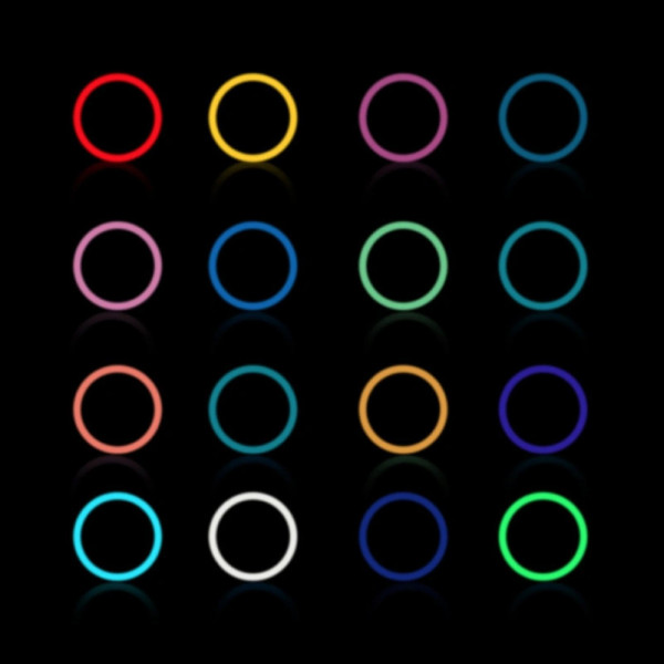 Кольцевая светодиодная цветная лампа RGB LED MJ33 Набор для блогера селфи кольцо со штативом 33 см