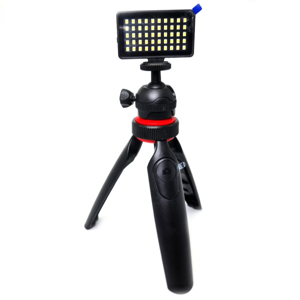 Набор для блогера Vlogger Kit штатив крепление для телефона микрофон LED свет комплект для видео со штативом