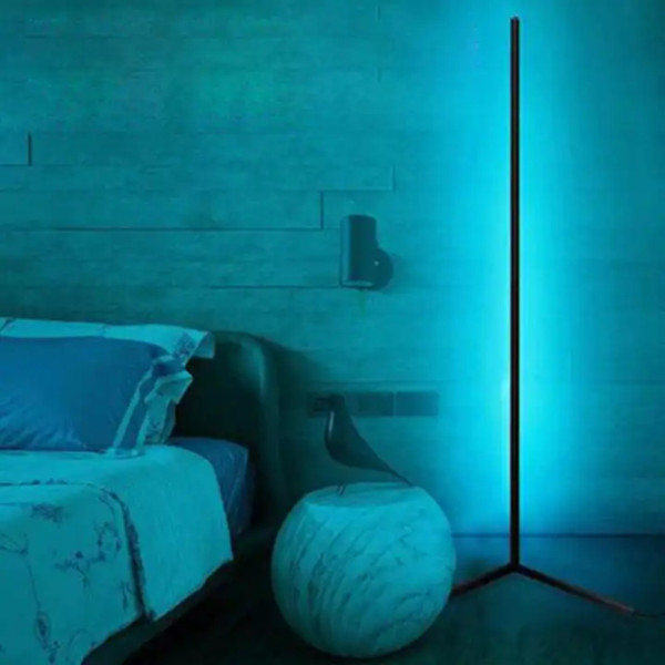 Кутовий світлодіодний RGB торшер підлоговий збірний 150см LED лампа з пультом і регулюванням яскравості
